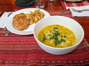 Squash Soup and Oatmeal Chicken